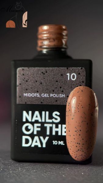 Oja cu gel Nails Of The Day MiDots Gel Polish 10 cu puncte negre 10 ml NOTD_262 foto