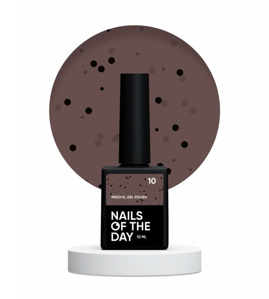 Oja cu gel Nails Of The Day MiDots Gel Polish 10 cu puncte negre 10 ml NOTD_262 foto